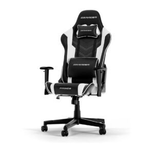 DXRacer Prince P132 Gaming Chair - Black/White | Ergonomic & Stylish Comfort