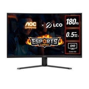 AOC CQ32G4E 32-Inch 2K Curved Gaming Monitor – 180Hz Refresh Rate with 0.5ms Response Time