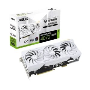 ASUS TUF Gaming GeForce RTX 4070 Ti SUPER BTF OC 16GB – High-Performance White Edition GPU