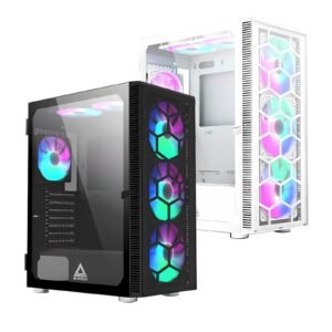 Montech X3 ATX Mid-Tower Case – Black with 6 Pre-Installed RGB Fans and Tempered Glass