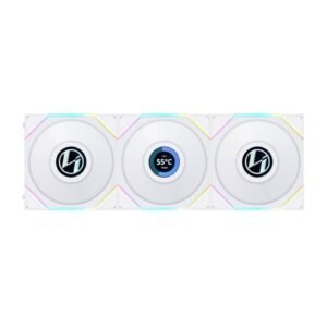 Lian Li UNI FAN TL120 Reverse Blade Case Fan - Triple Pack with Controller (White)