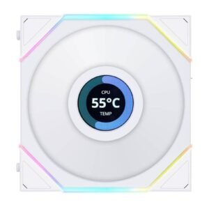 Lian Li Uni Fan TL120 Reverse Blade Case Fan, White (Single Pack)