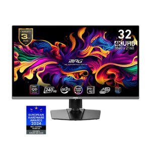 MPG 321URX 4K OLED 240Hz Gaming Monitor – Unparalleled Speed and Visual Brilliance