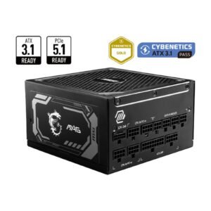 MSI MAG A1250GL PCIe 5.0 1250W 80 PLUS Gold Fully Modular Power Supply Unit (PSU)