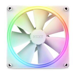NZXT F140 RGB DUO 140mm Dual-Sided RGB Fan with RGB Controller - Single Pack, White