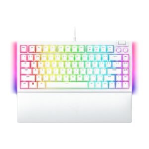 Razer BlackWidow V4 75% White Edition Mechanical Keyboard – Hot-Swappable Switches