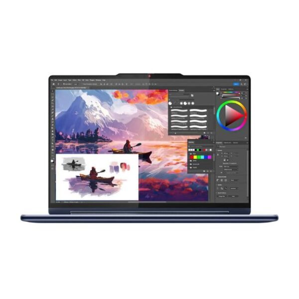 Lenovo Yoga 9i 2-in-1 Laptop – Intel Core Ultra 7-155H, 16GB RAM, 2TB SSD, 14” 2.8K OLED Touchscreen with Pen, Backlit Keyboard, Windows 11 – Cosmic Blue