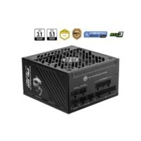 MSI MPG A1000GS PCIe 5.0 Fully Modular 1000W Power Supply – 80 PLUS Gold, Zero Fan Mode, FDB Cooling, Black
